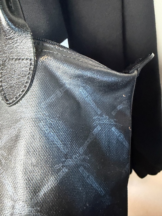 Longchamp Le Pliage Rare Coated Canvas Black Tote Bag – Made in France - Picture 13 of 16